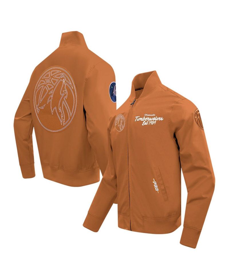 Men's Brown Minnesota Timberwolves Paint The City Full-Zip Jacket