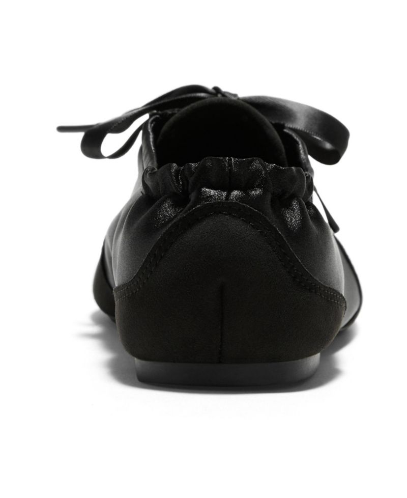 Women's Cristina Square-Toe Lace-Up Satin Sneakerina