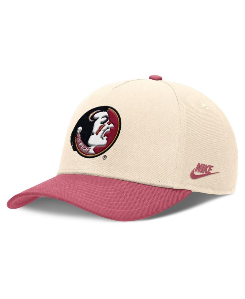 Men's Natural/Pink Florida State Seminoles Academic Rise Dri-FIT Adjustable Hat