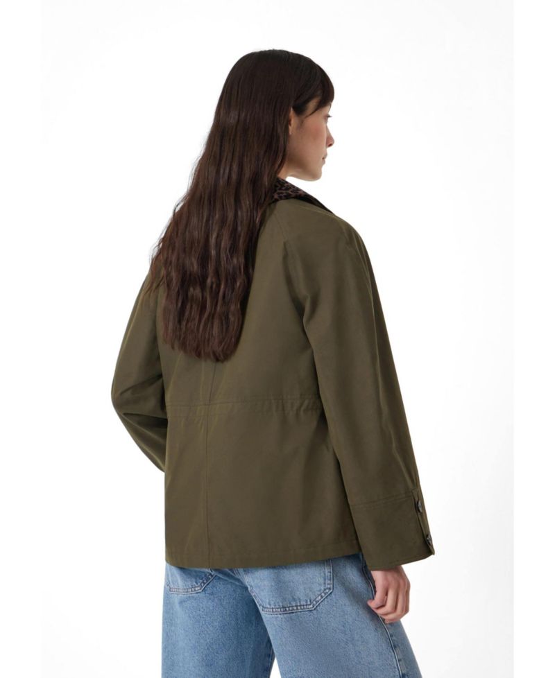 Women's Leopard Collar Barn Jacket