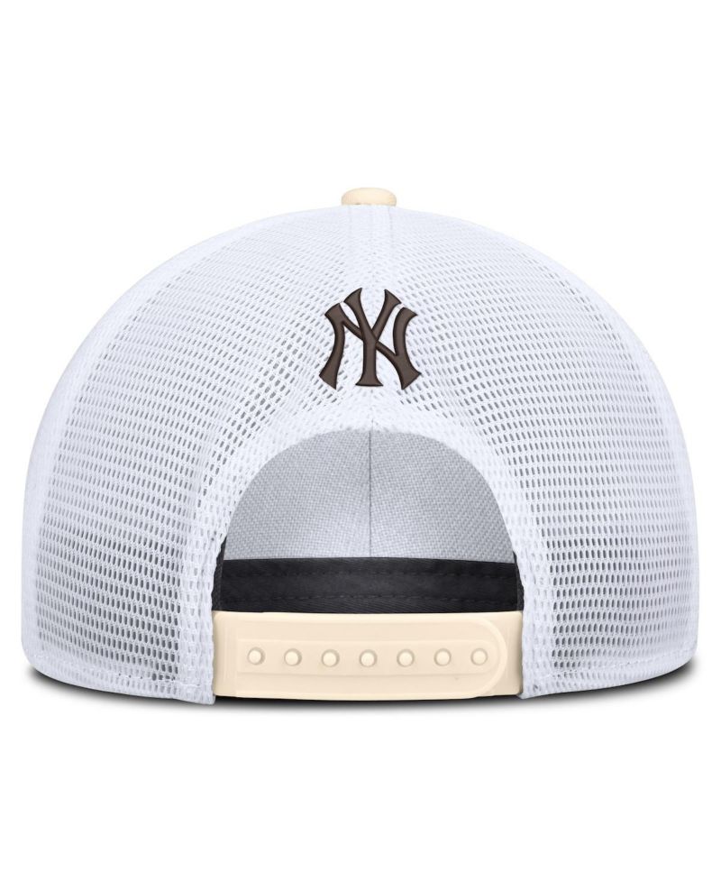Men's Natural/White New York Yankees Rise Dri-FIT Trucker Adjustable Hat&iquest;