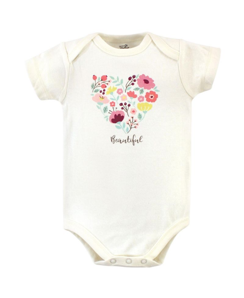 Baby Girls Natural Cotton Hoodie, Bodysuit or Tee Top, and Pant