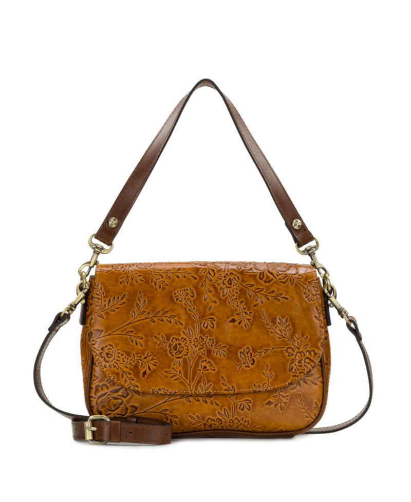 Abbey Rose Garden Leather Crossbody Bag