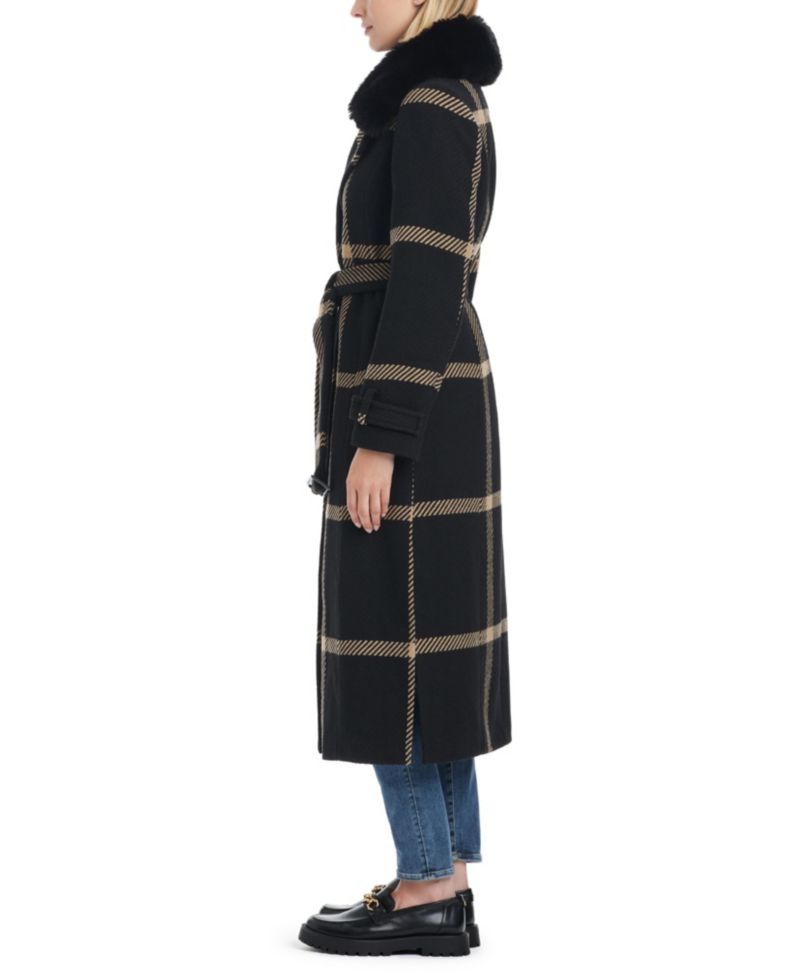 Women's Double-Breasted Maxi Wool Blend Coat