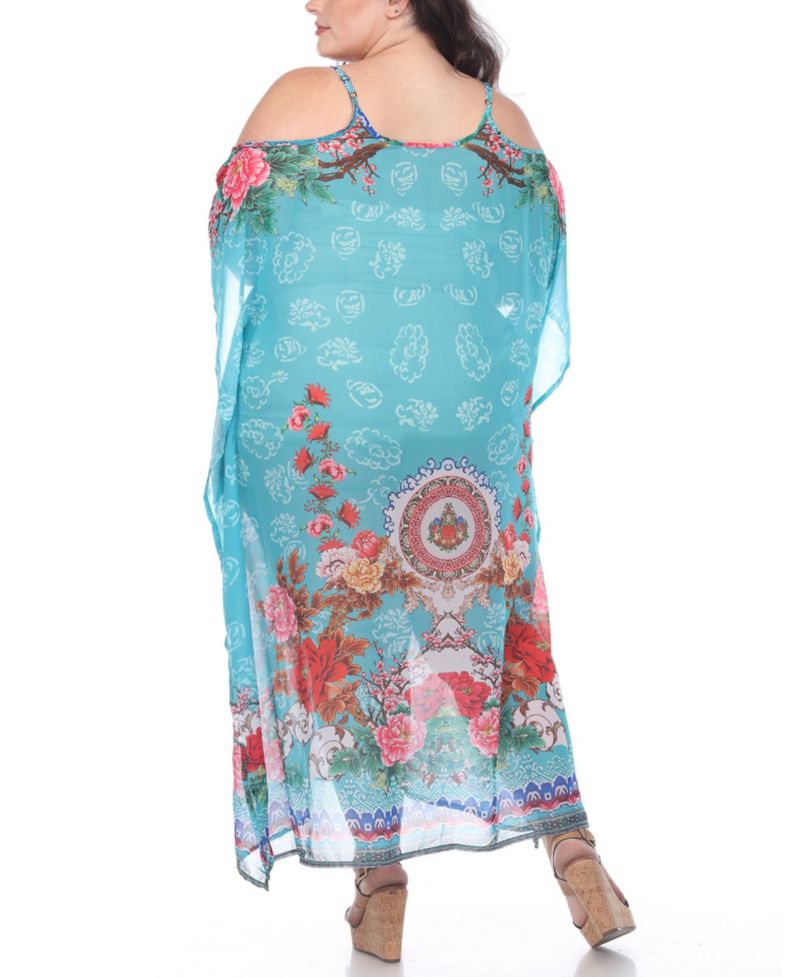 Plus Size Sheer Maxi Caftan