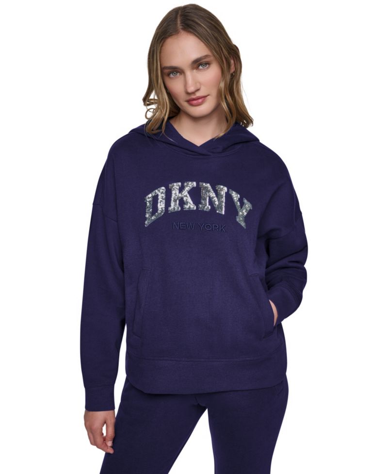 Women's Varsity Sequin Pullover Hoodie