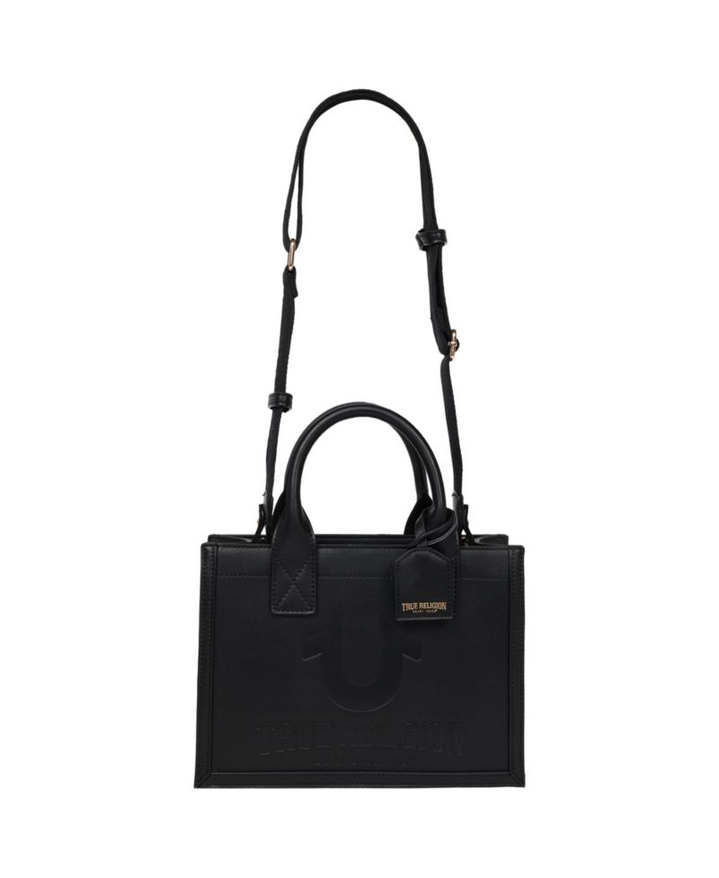 Debossed Logo Modern Tote with Removable Shoulder Strap