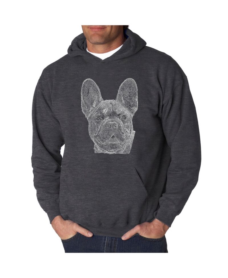 Men's Word Art Hooded Sweatshirt - French Bulldog