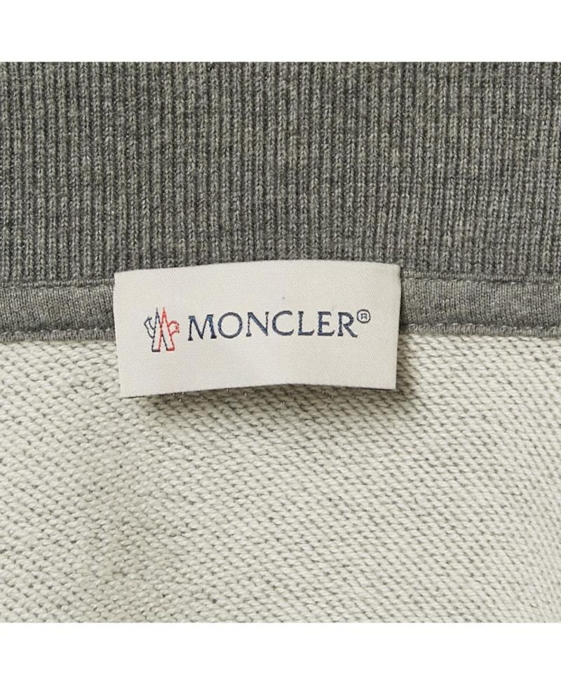 Men's Grey Logo Print Cotton Knit Zip-Up Jacket
