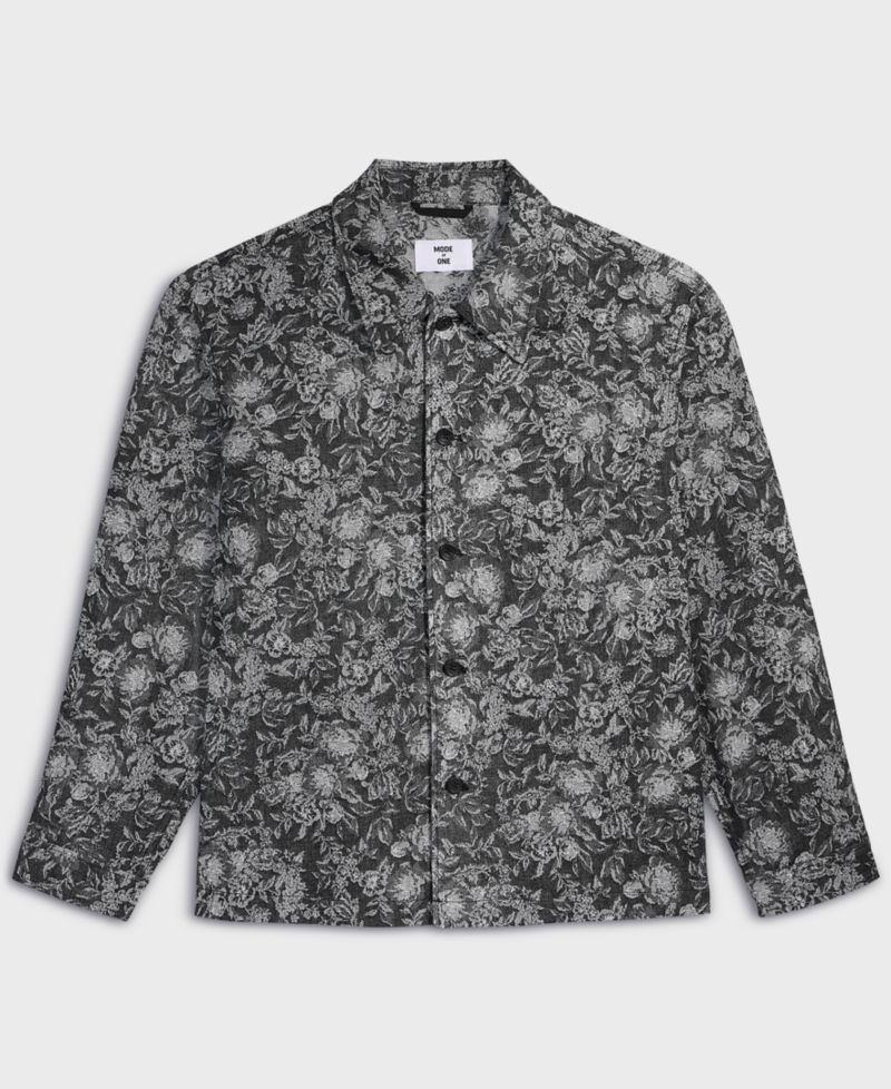 Men's Relaxed-Fit Floral Overshirt