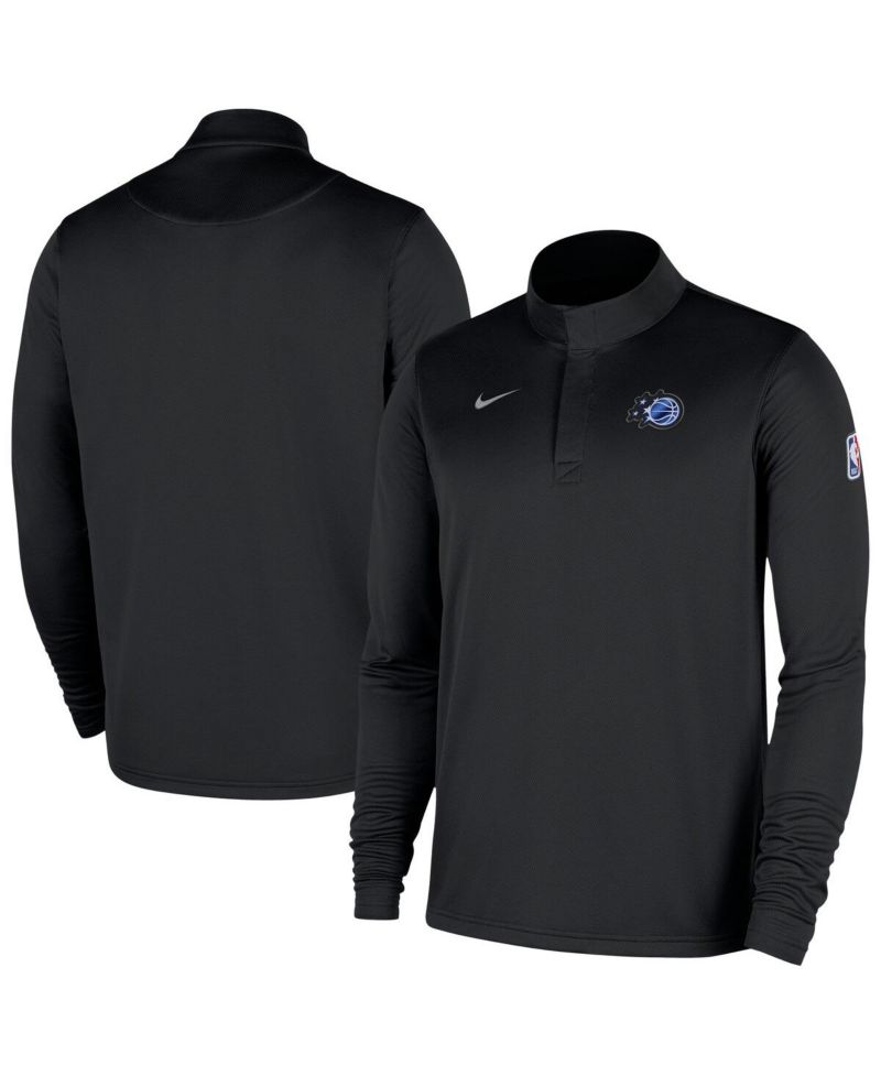Men's Black Orlando Magic 2025/26 Authentic Coaches Quarter-Zip Dri-Fit Sweatshirt