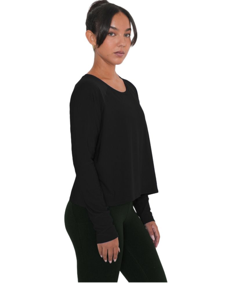 Women's Boxy Nylon Long Sleeve Top