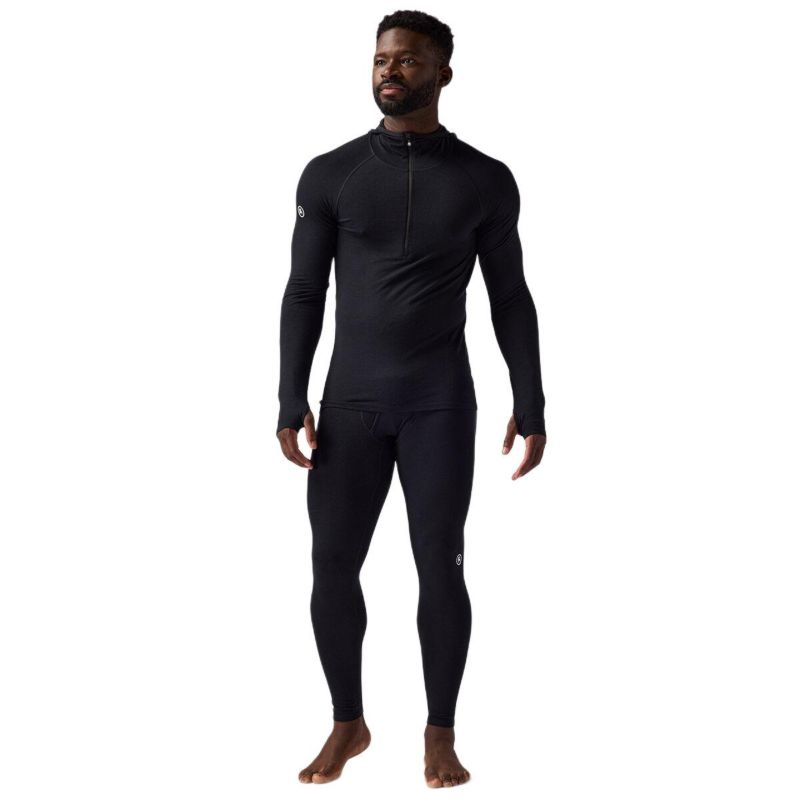 Men's Cedars RWS Merino Lt-Wt Baselayer 1/2-Zip Scuba Top Lightweight Long Underwear Tops