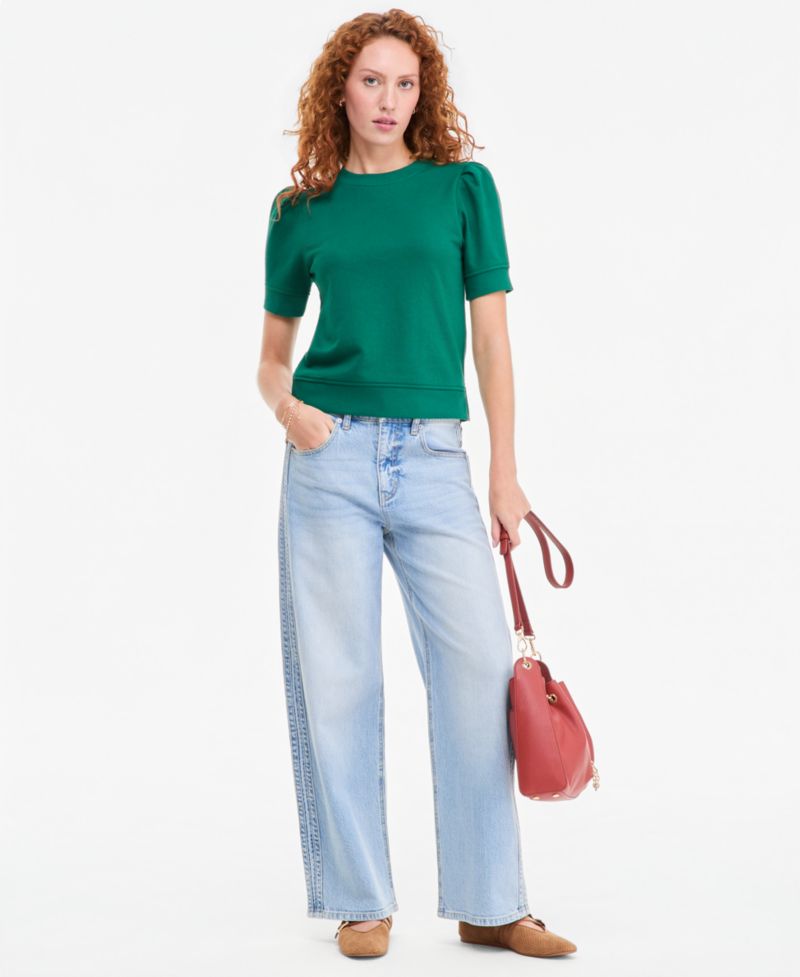Women's Puff-Sleeve French Terry Sweatshirt