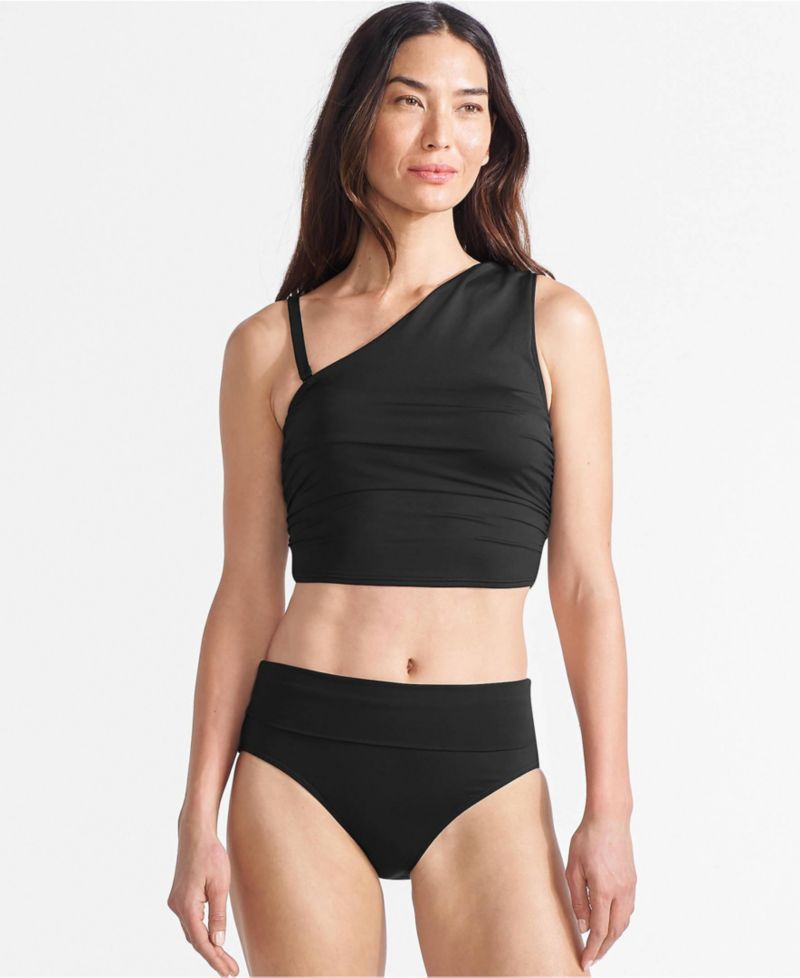 Women's Ruched One Shoulder Midkini Top