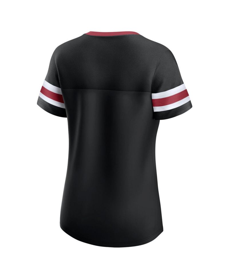 Women's Black Arizona Cardinals Original State Lace-Up T-Shirt