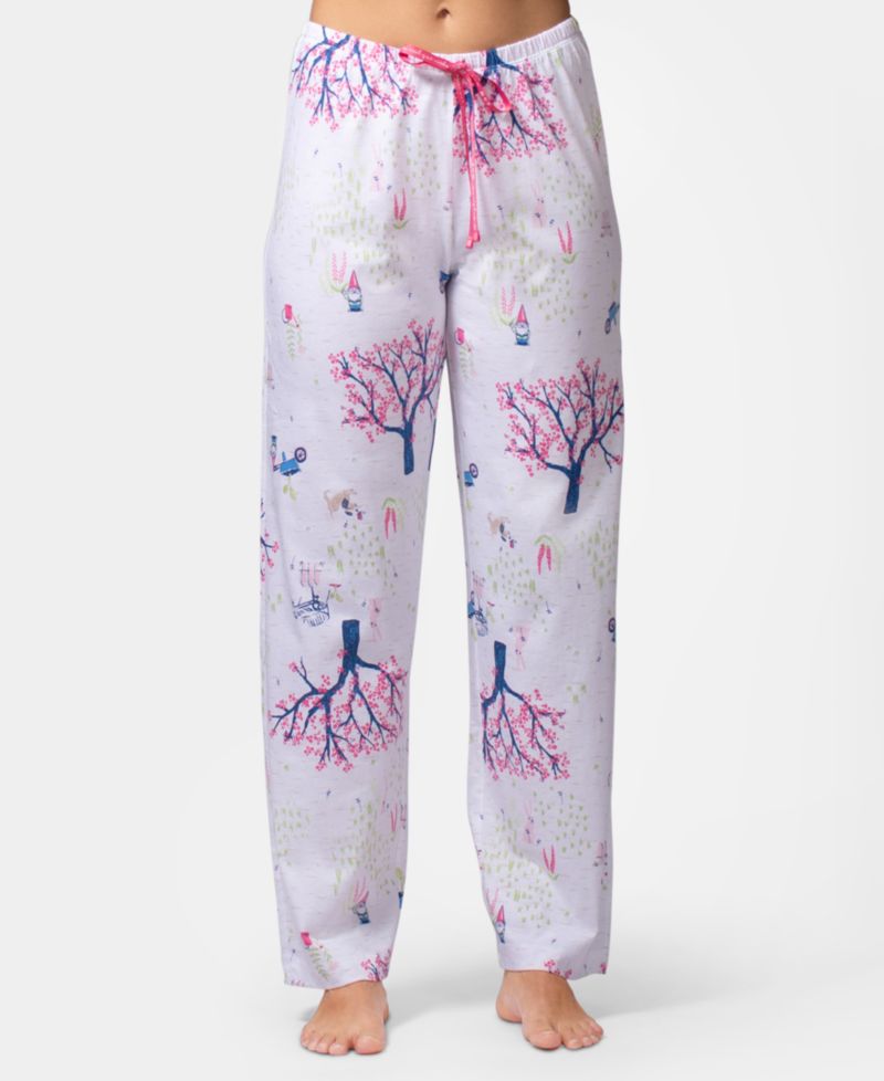 Women's Cotton Printed Mid-Rise Pants