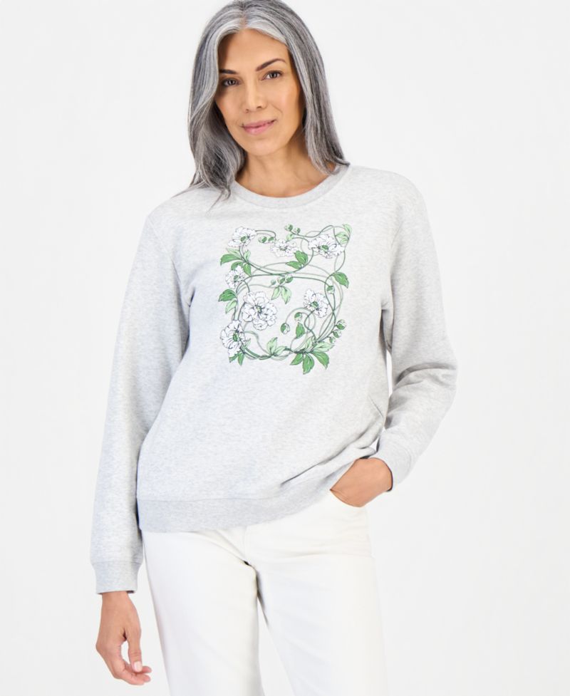 Women's Windflora Fleece Graphic Crewneck Sweatshirt
