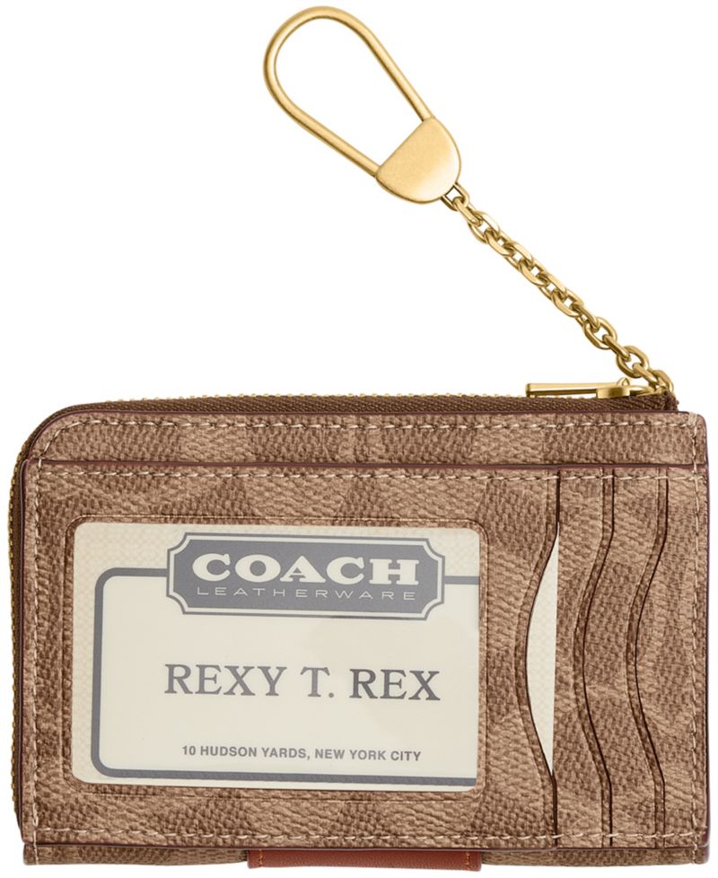 Signature Essential Key Zipper Card Case