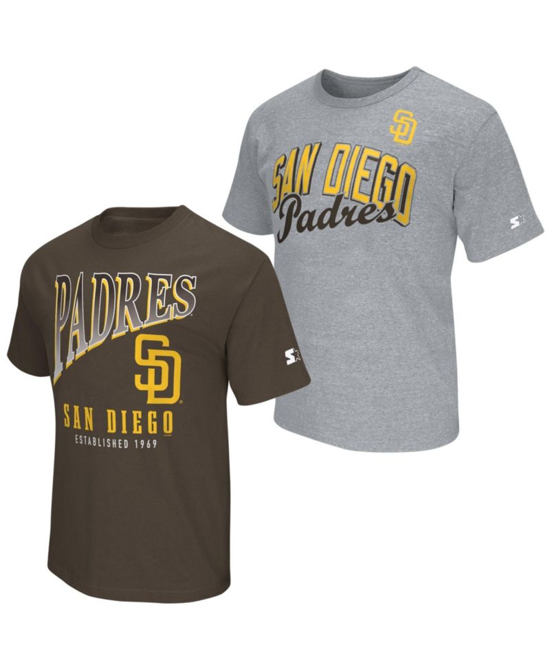 Men's Brown/Heather Gray San Diego Padres Two-Pack T-Shirt Set