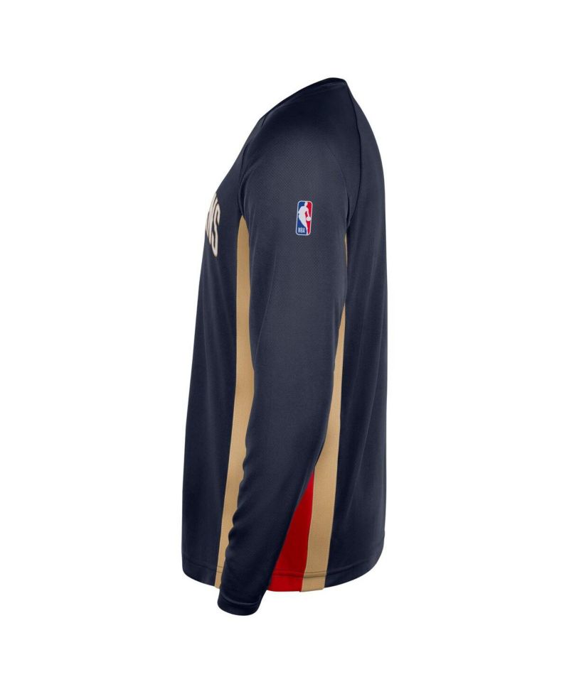 Men's Navy New Orleans Pelicans 2025/26 Authentic Pre-Game Legend Dri-FIT Long Sleeve Shooting T-Shirt