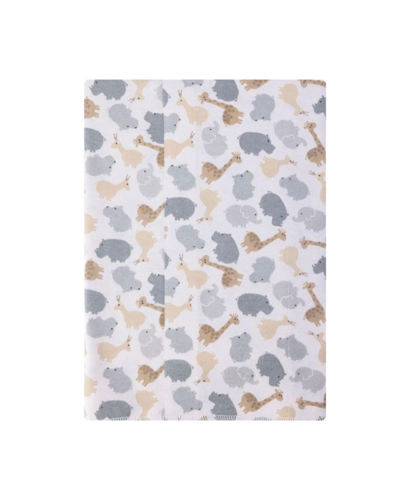 Infant Cotton Poly Flannel Burp Cloths, Safari Friends 7-Pack