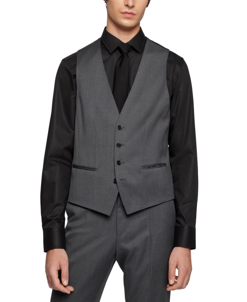 Men's Wool Serge Slim-Fit Vest