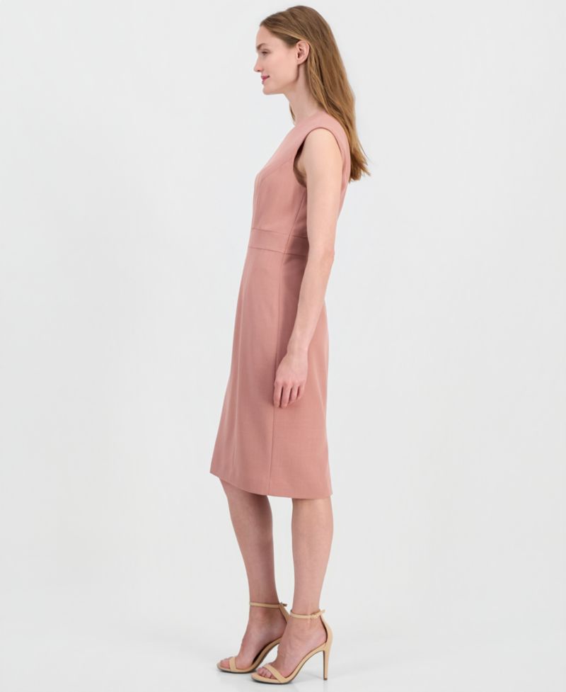 Petite Extended Cap Sleeve Sheath Dress