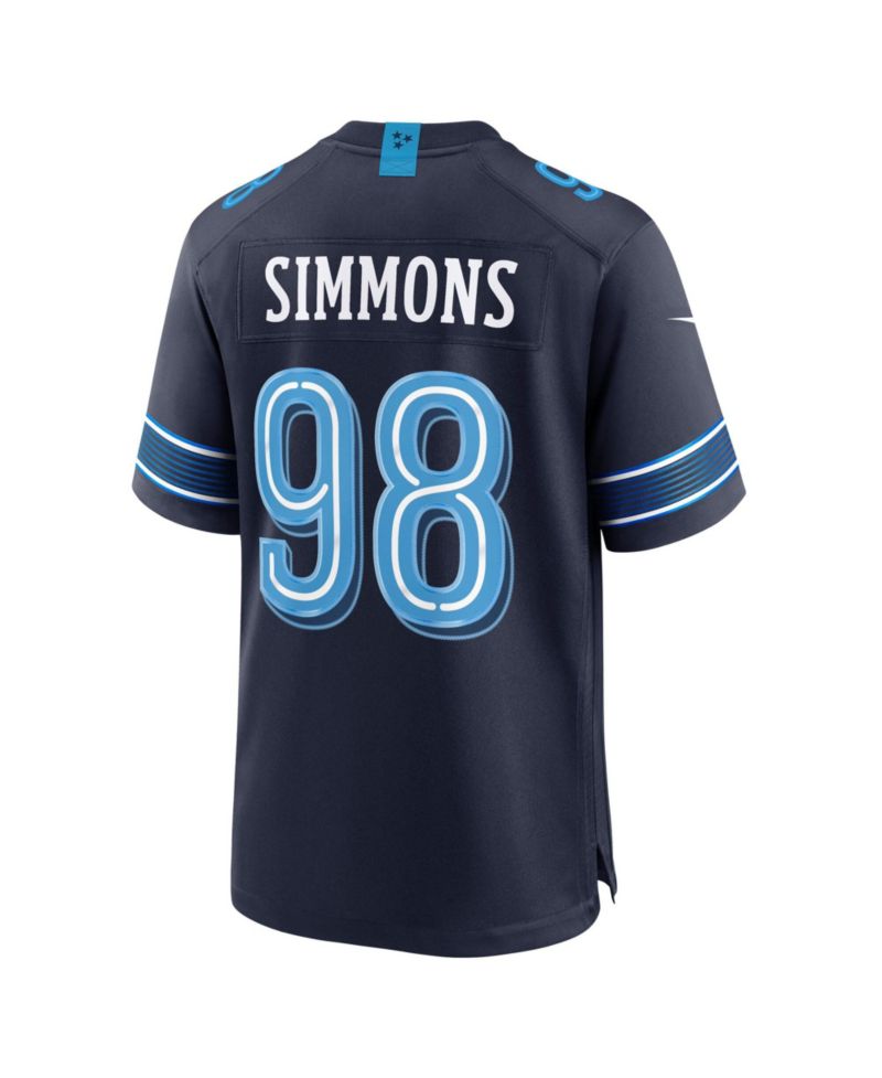 Men's Jeffery Simmons Navy Tennessee Titans 2026 Rivalries Collection Game Jersey
