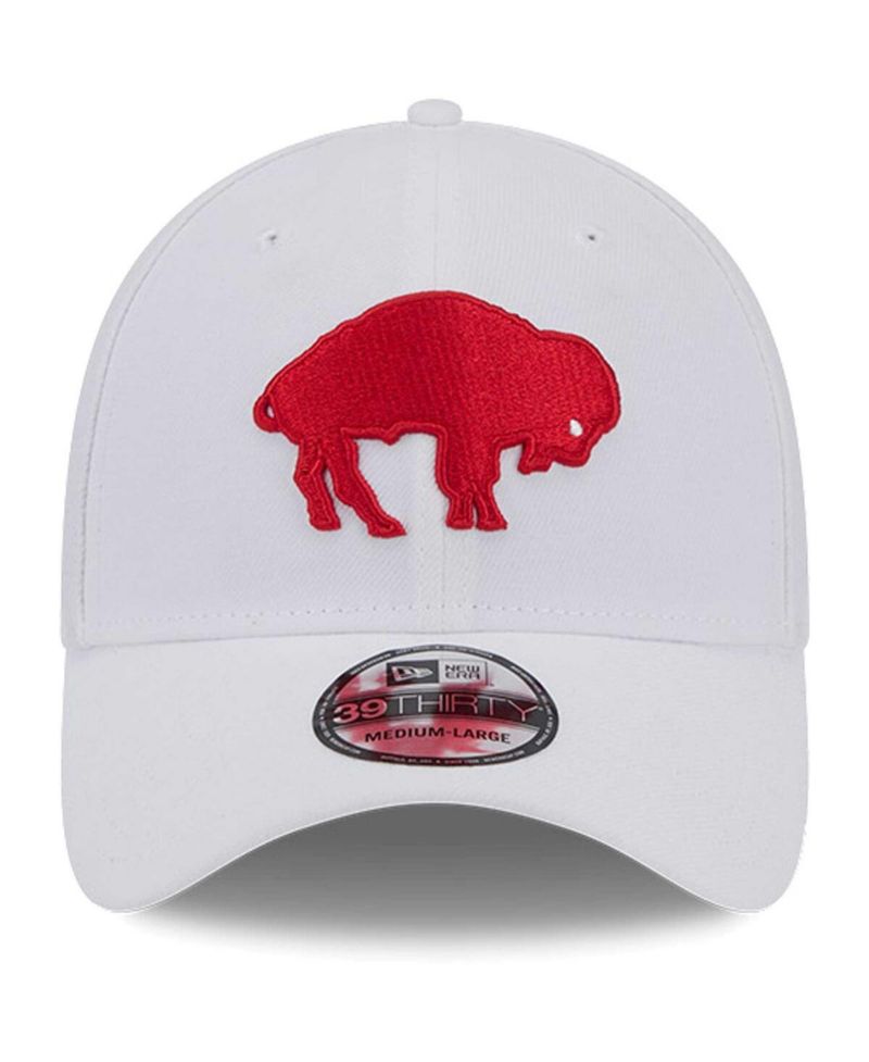 Men's White Buffalo Bills Throwback 39Thirty Flex Hat