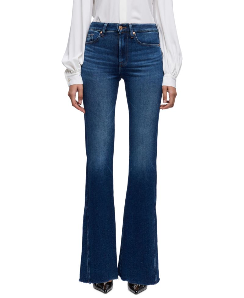 Women's Mid-Rise Leggy Bootcut Slim Illusion Jeans