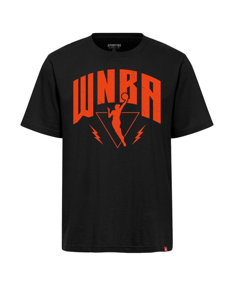 Men's Black WNBA Logowoman Duke Premium Relaxed Fit T-Shirt