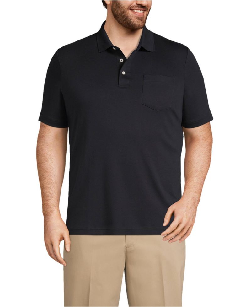 Big & Tall Short Sleeve Cotton Supima Polo Shirt with Pocket