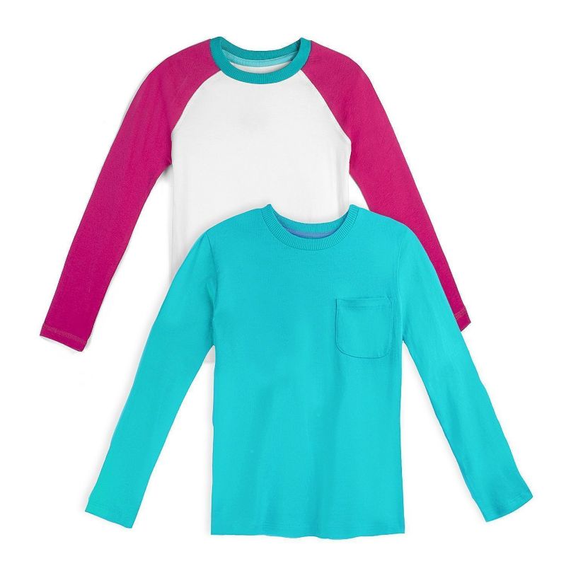 Girls 2pk Fair Trade Organic Cotton Long Sleeve T-Shirts
