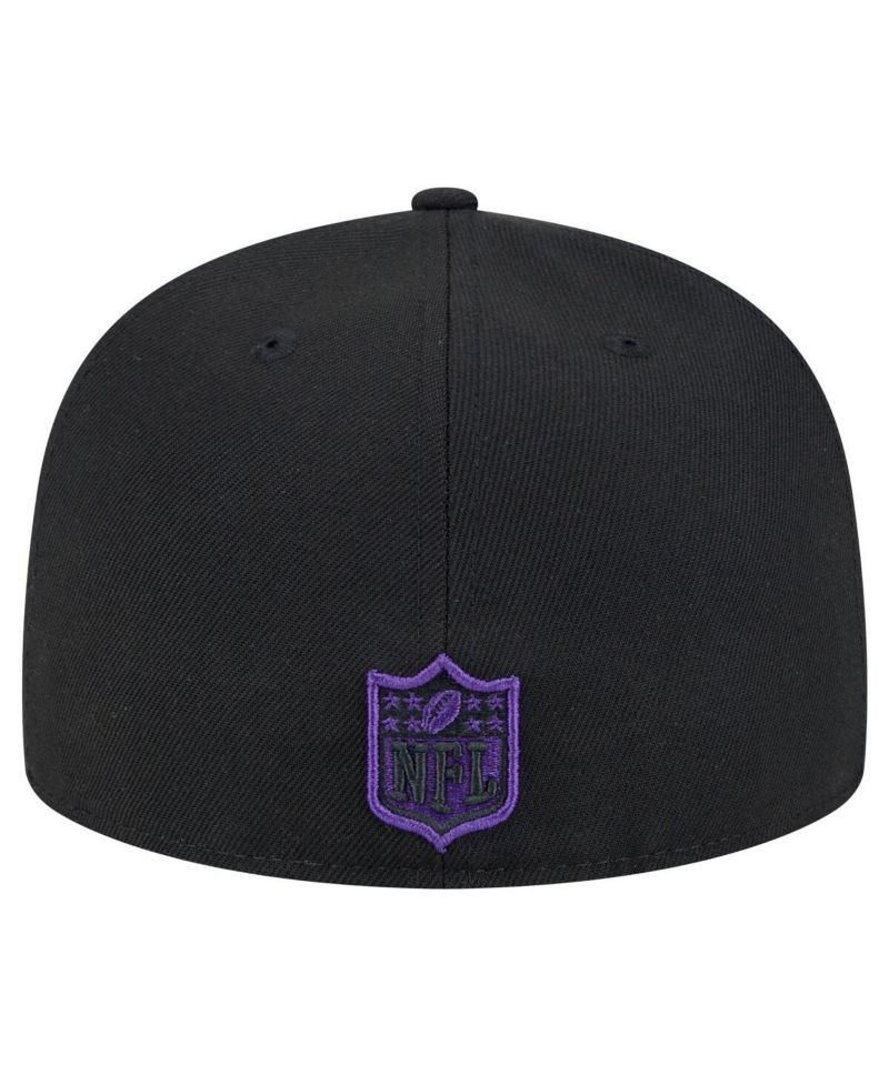 Men's Black Baltimore Ravens Main Patch 59FIFTY Fitted Hat