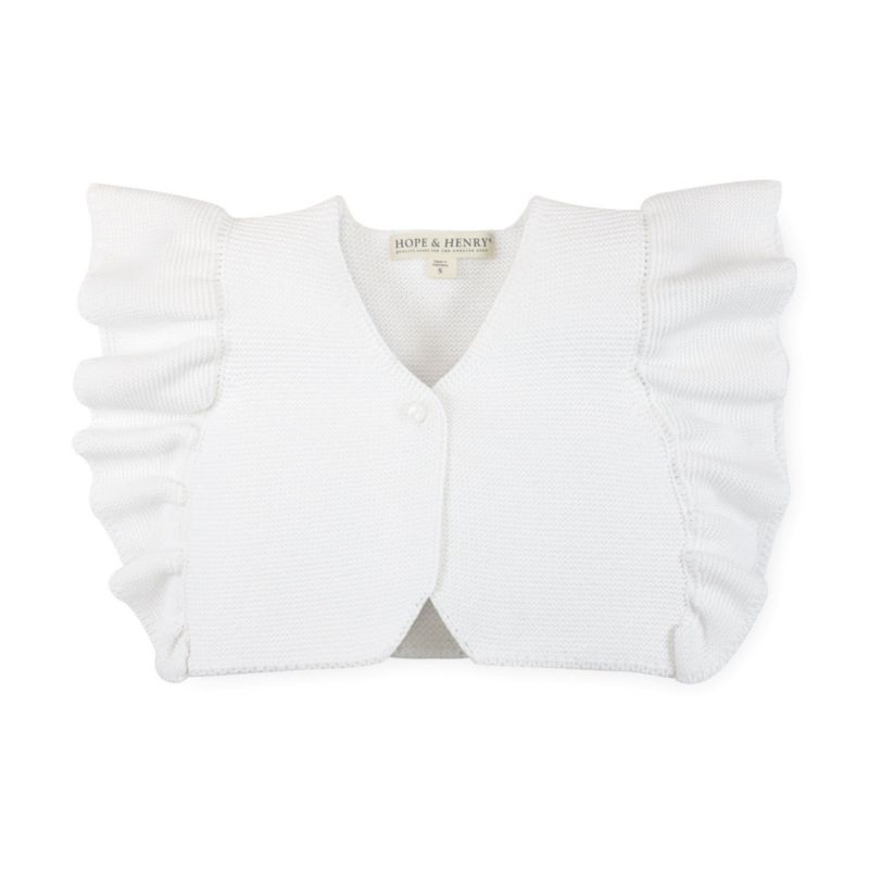 Baby Girls Hope and Henry Ruffle Sleeve Sweater Vest