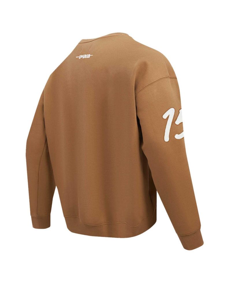 Men's Patrick Mahomes Brown Kansas City Chiefs Pullover Crewneck Sweatshirt