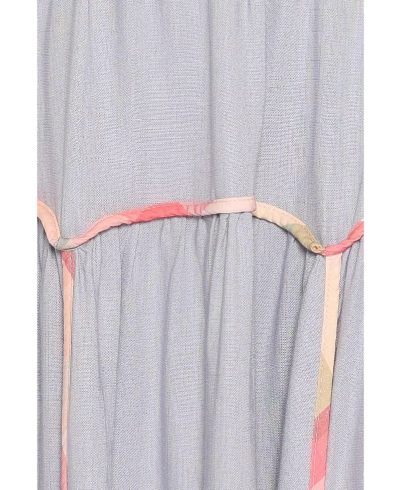 Women's Kyla A-Line Sleeveless Contrast Print Trim Maxi Dress
