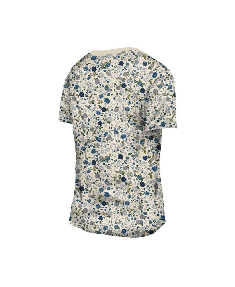 Women's Cream Dallas Cowboys Glam Game Floral T-Shirt
