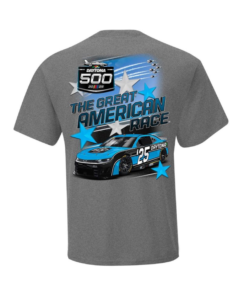 Men's Heather Charcoal Daytona International Speedway 2025 Daytona 500 Graphic T-Shirt