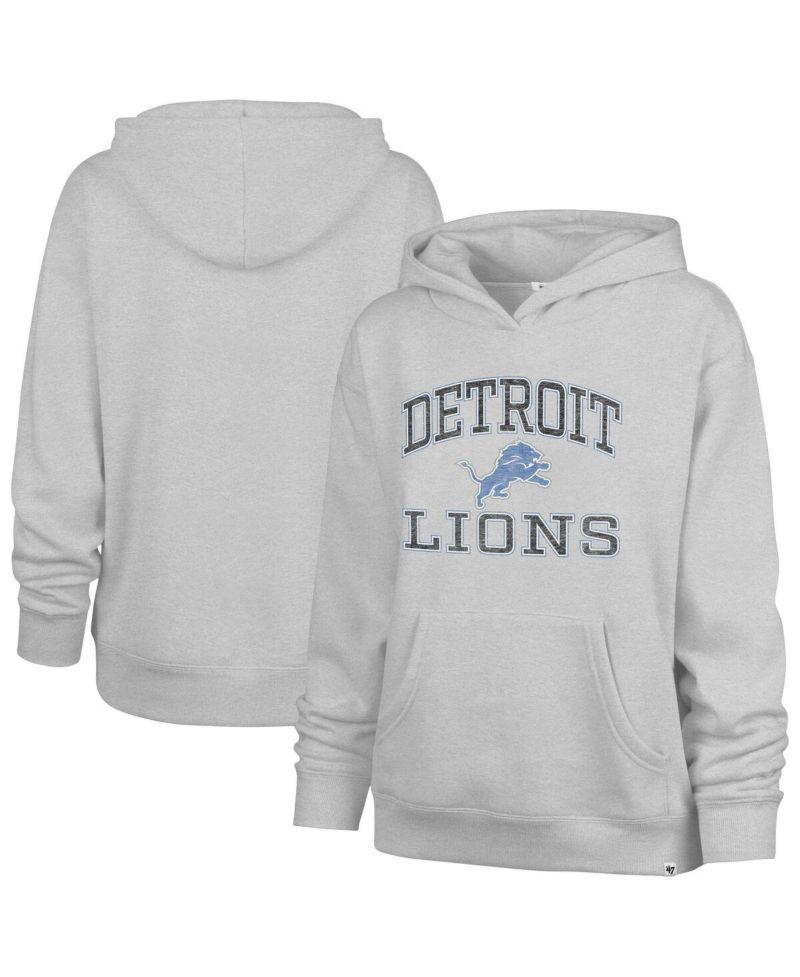 Women's Gray Detroit Lions Clarity Naomi Pullover Hoodie