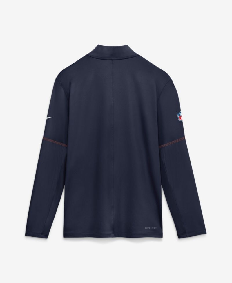 Men's Navy Denver Broncos Sideline Dri-FIT Half-Zip Pullover