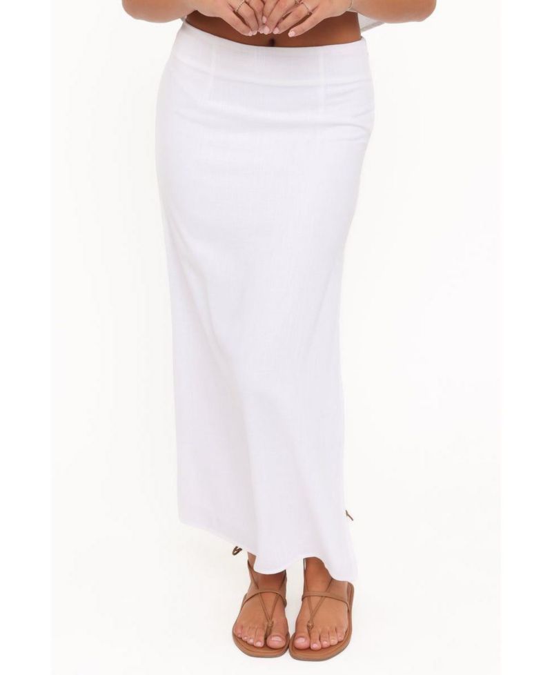 Women's Madison Linen-Blend Maxi A-line Skirt