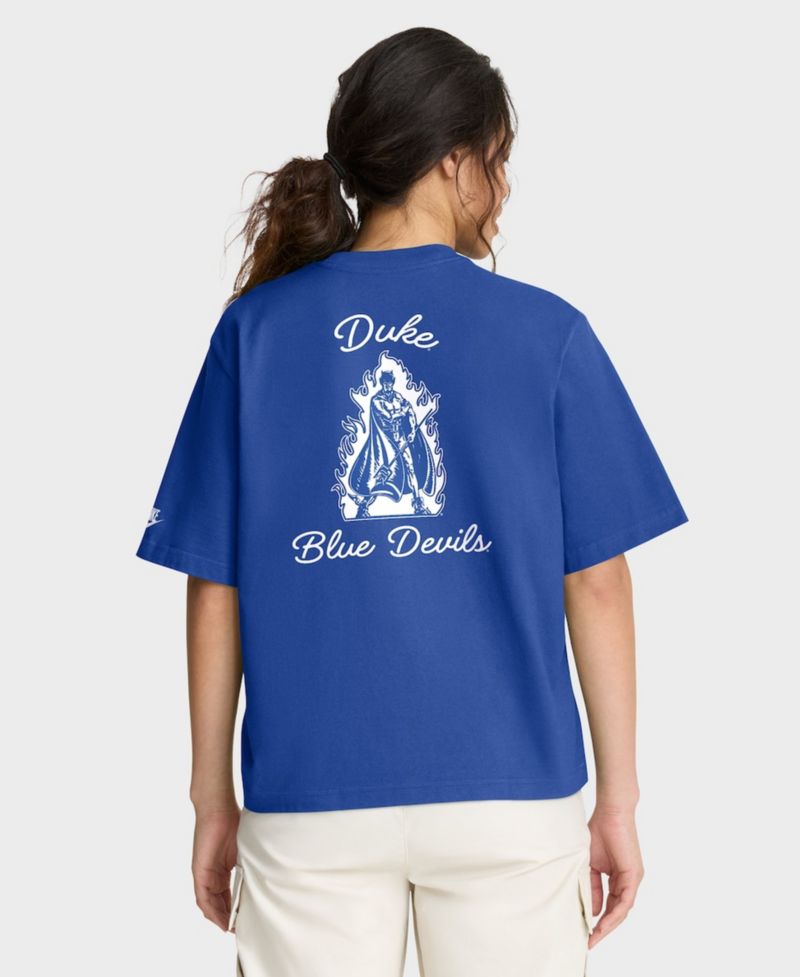 Women's Royal Duke Blue Devils Legacy Pocket Boxy T-Shirt