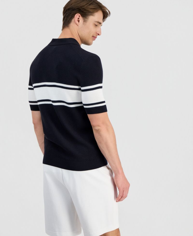 HUGO by Men's Sholton Colorblock Zipper Polo Shirt