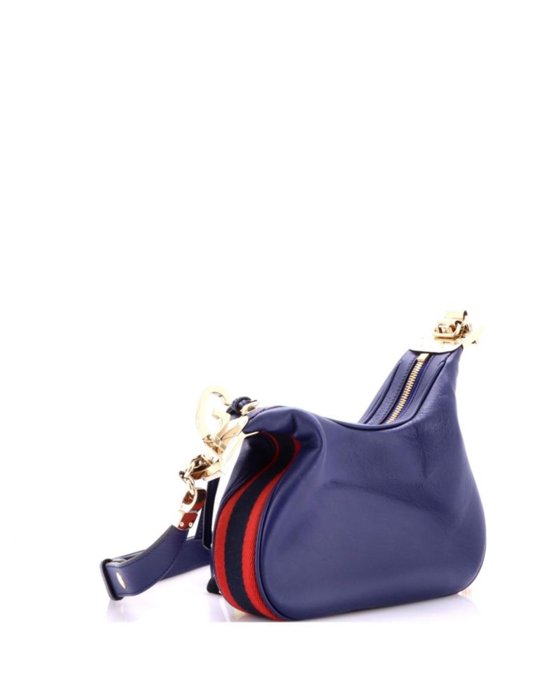 Small Attache Shoulder Bag Leather