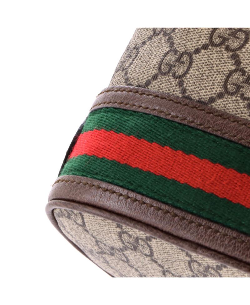 Mini Ophidia Crossbody Coated Canvas Bucket Bag