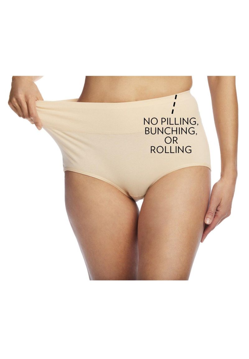 Women's Cotton Spandex Comfort Waist Brief 2-Pack