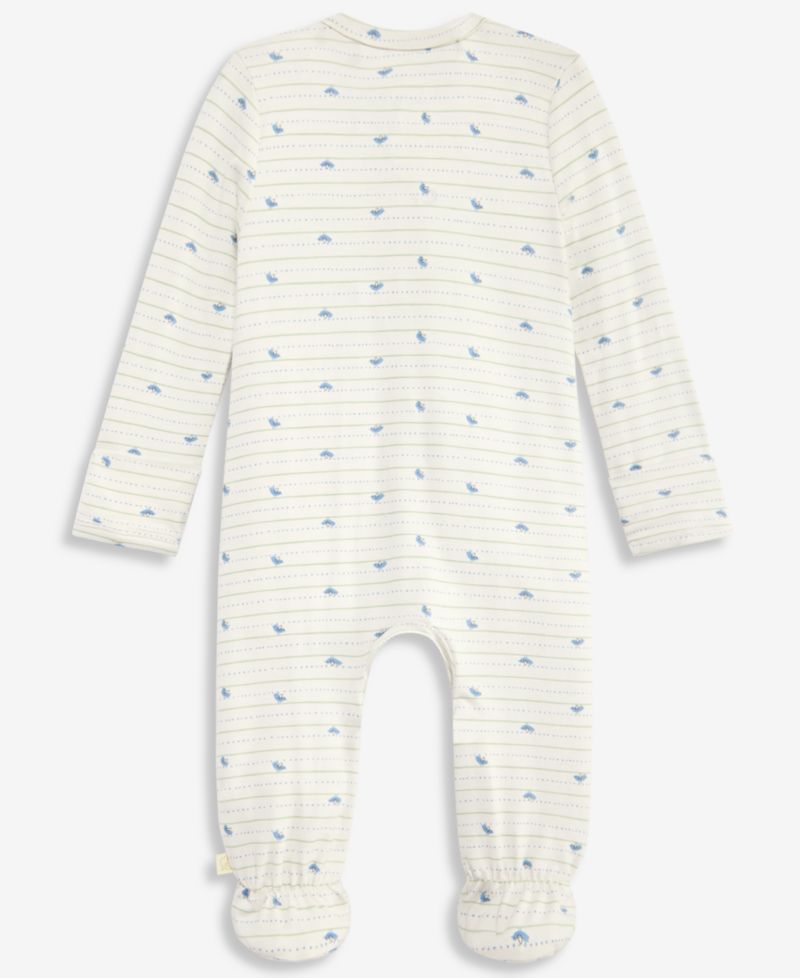 Baby Boys' Bird-Print 2-Way Zip Coveralls