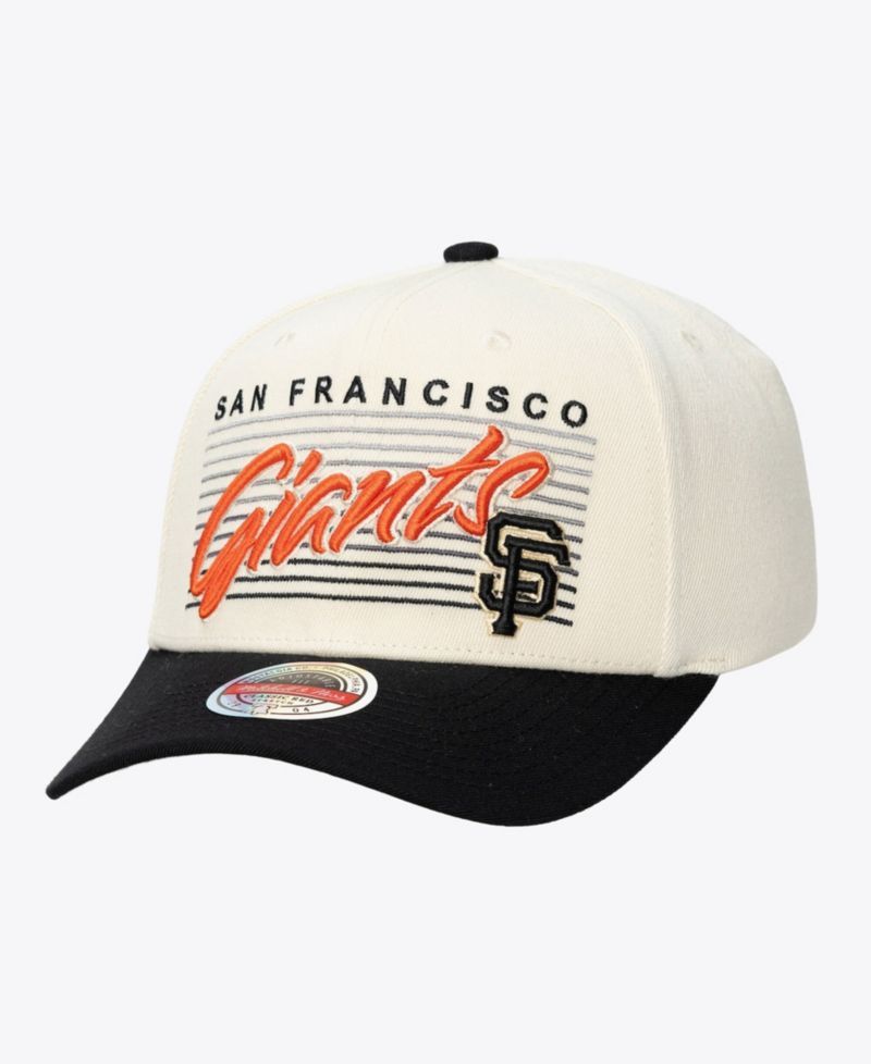 Men's and Women's Cream San Francisco Giants Retro Lines Stretch Snapback Hat